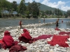 Monks washing at Punakha Dzong