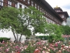 Flowers outside Tashichho Dzong